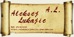 Aleksej Lukajić vizit kartica